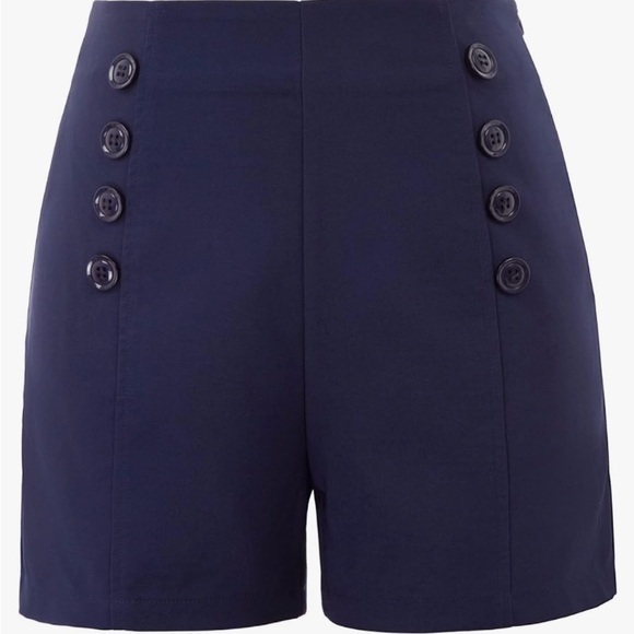 Belle Pogue Other - Summer Swim Belle Poque Women High Waist Stretch Vintage Button Shorts Retro